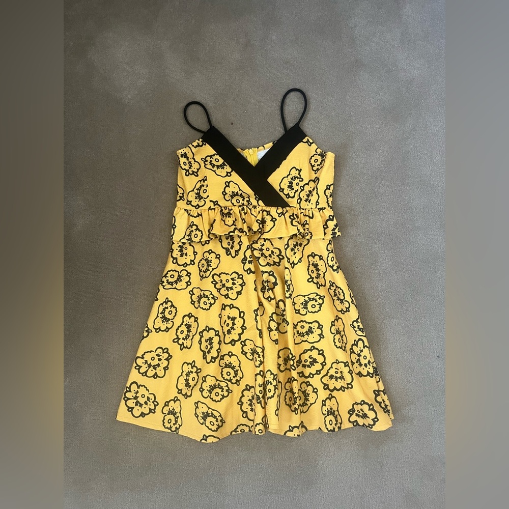 Yellow Floral Sundress Size Small